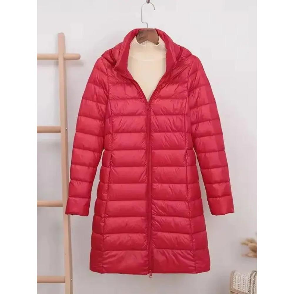 Hat Detachable Thick Long Down Jacket Women Winter Ultra Light Down Jacket Women With Hooded Down Coat