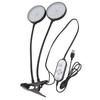 Lampa LED do uprawy roślin z timerem 5 poziomów ściemniania wodoodporna podwójna głowica 30W zasilana przez USB