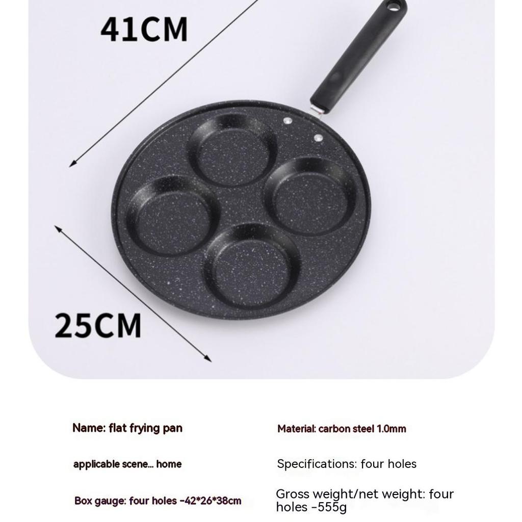Fried Egg Artifact Medical Stone Four-hole Frying Pan Multi-functional Egg Burger Pot Home Round Pan