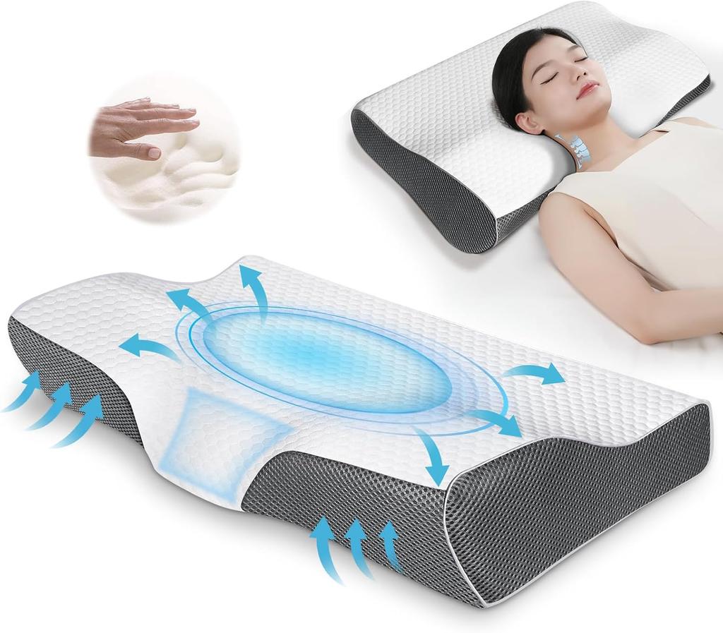DAYUIRA Pillow, Relieves Neck Pain, Popular Memory Foam Pillow, Relieves Neck Stiffness, Comfortable Sleep Pillow for Side Sleeping, Soft and