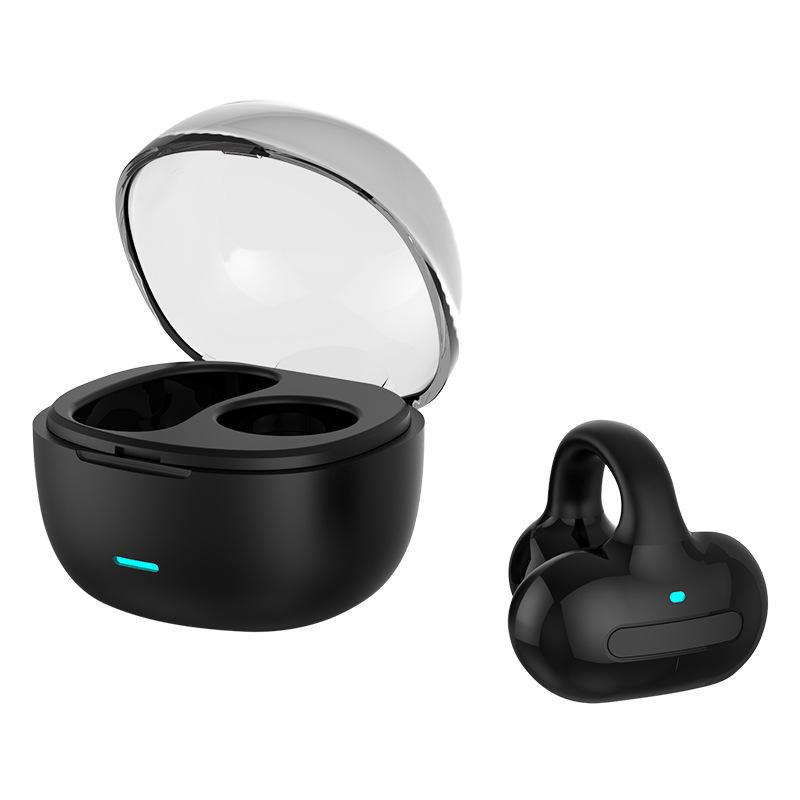 MS8 Bluetooth Bone Conduction Single-Ear Headset with Clip-On, Non-In-Ear, Hanging Ear Style, and TWS Technology.