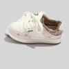 Thick-soled Fleece-lined White Sneakers for Women Niche Design Casual and Warm Double-cotton Style