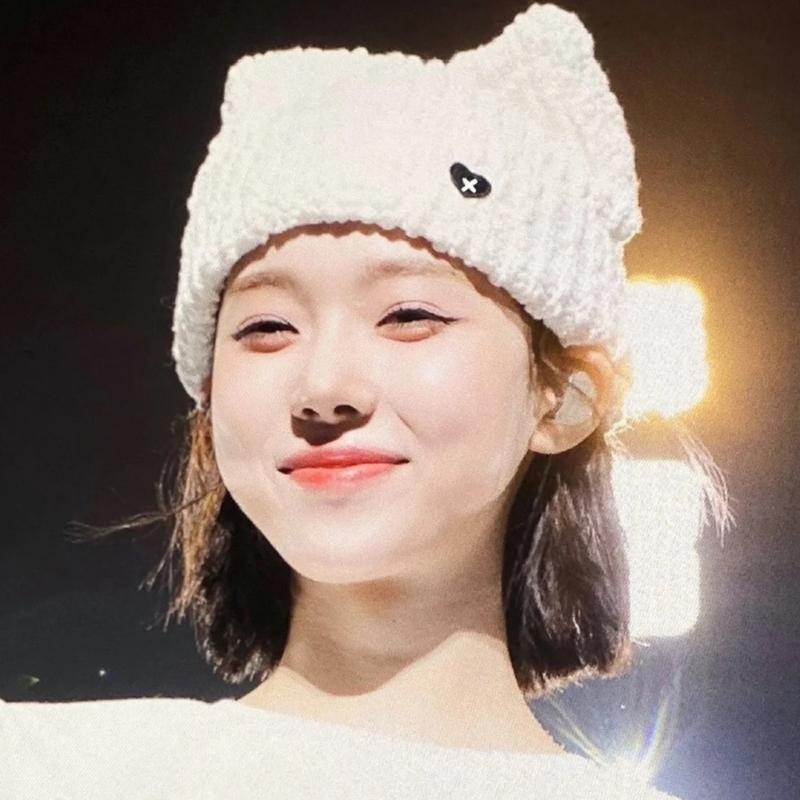 Winter Cute Cat Ear Plush Hat Warm Beanie Winter Pullover Caps for Womens Girls