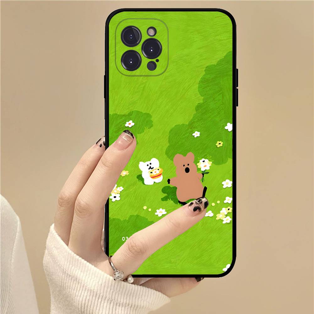 Popular Character Cut D-Dinotaeng Soft Back Phone Cover Case for iPhone 17 16 Pro Max 15 12 11 16e 13 Mini 14 15 Plus