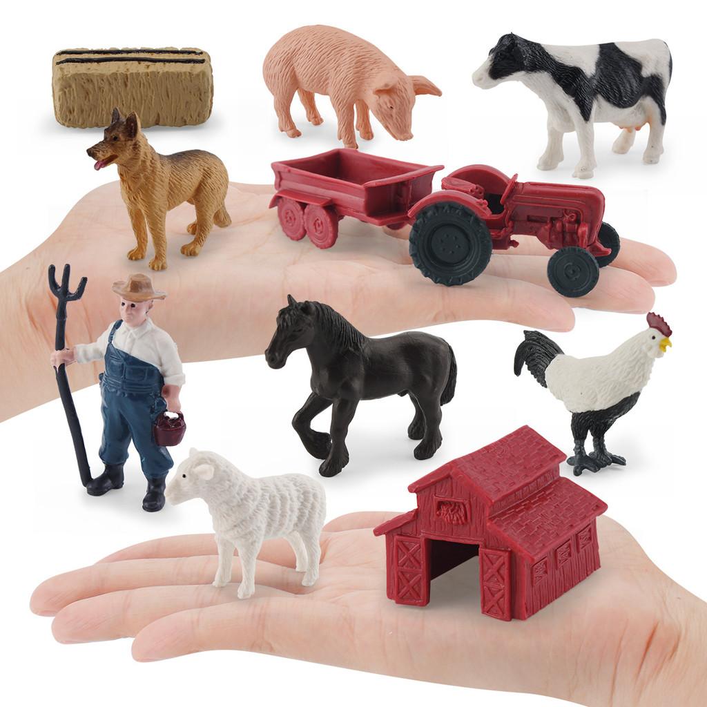 Farm Life Animal Figurine Set Pvc Farmyard Scene Model For Childrens Play And Collection