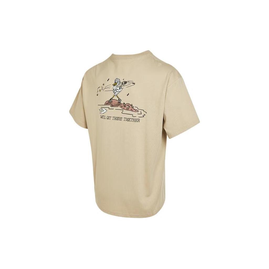 

New Converse T Shirts Men s Khaki 10025440-A03 L