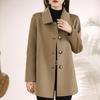 Women's Autumn Solid Slim Temperament Woolen Jacket Single Breasted Female Casual Outwear Tops