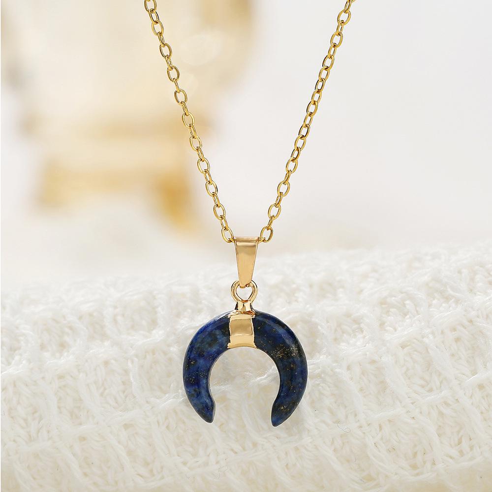 

Популярное европейское и американское ожерелье из натурального авантюрина и лунного камня - Элегантная подвеска