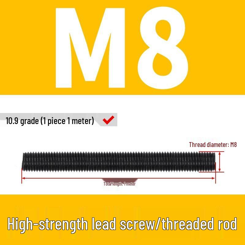 High-Strength Full Thread Screws and Rods: 8.8, 10.9, 12.9 Grade