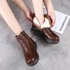 Fashion GKTINOO 2025 Waterproof Women Snow Boots 100% Genuine Leather Natural Wool Fur Platform Ankle Boots For Women Winter Warm Shoes