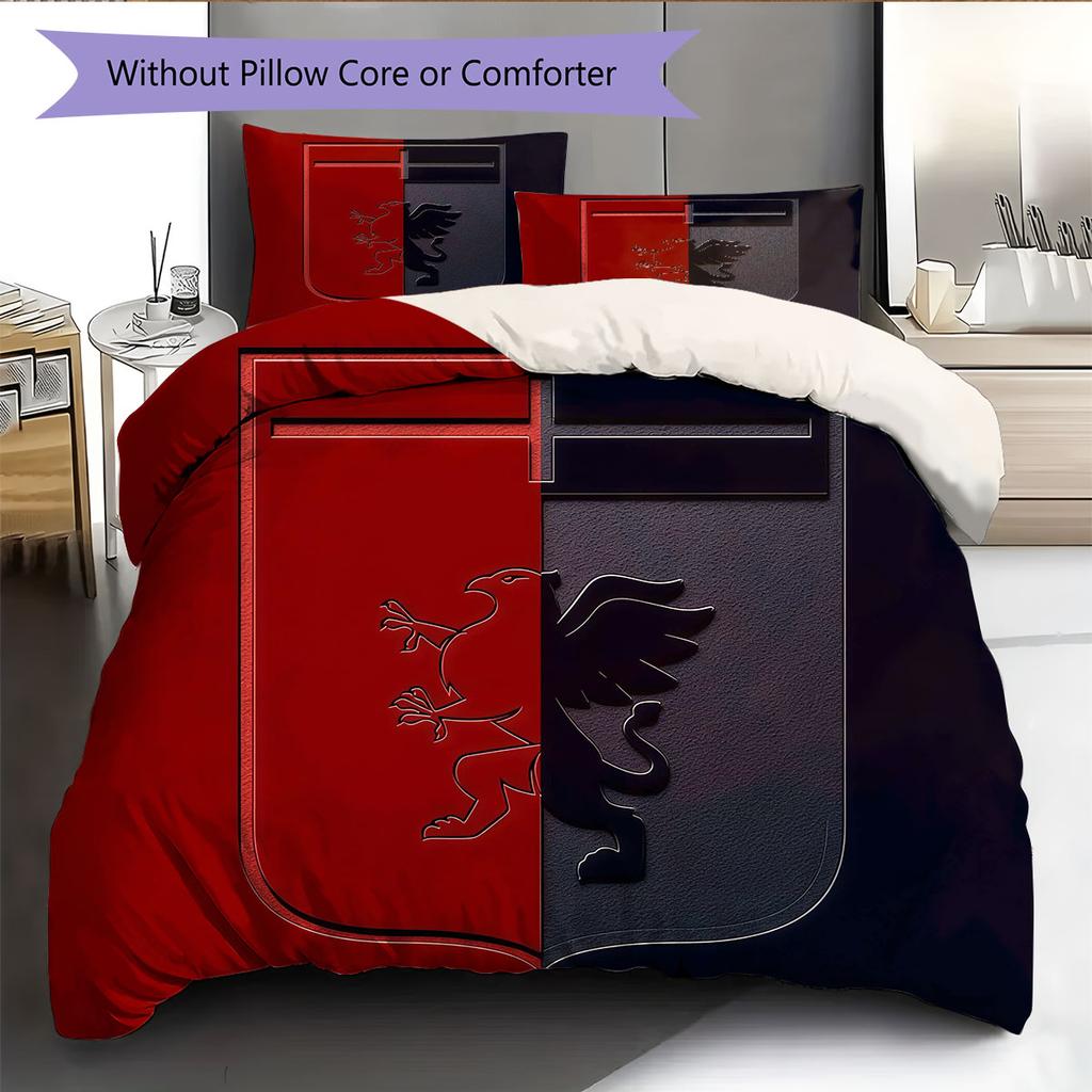 Genoa Logo Bedding Quilt Set Quilt Cover Pillowcase Home Decoration Birthday Gift (1 * Duvet Cover + 2 * Pillowcase, Without Core)