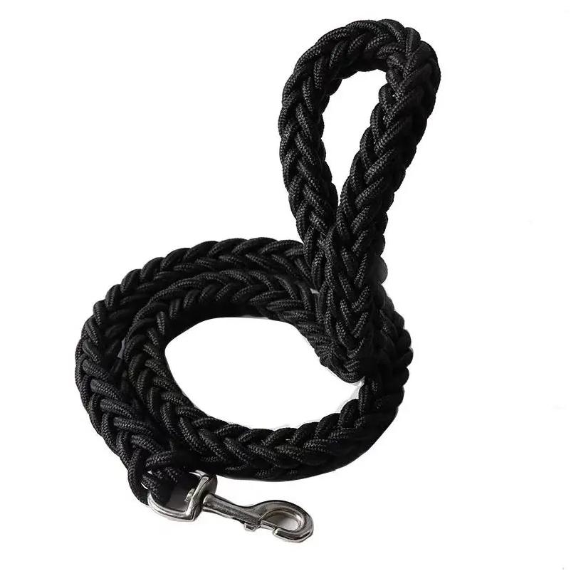 Correa grande para perros, cuerda de tracción trenzada de nailon, cuerda de mano gruesa para pasear a mascotas, para bulldog, rottweiler, sabuesos, accesorios para perros