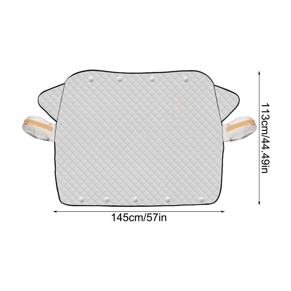 4-Layer Universal Car Windshield Snow Cover Magnetic Edge Waterproof All Weather Frost Protector for SUV Truck Winter Outdoor
