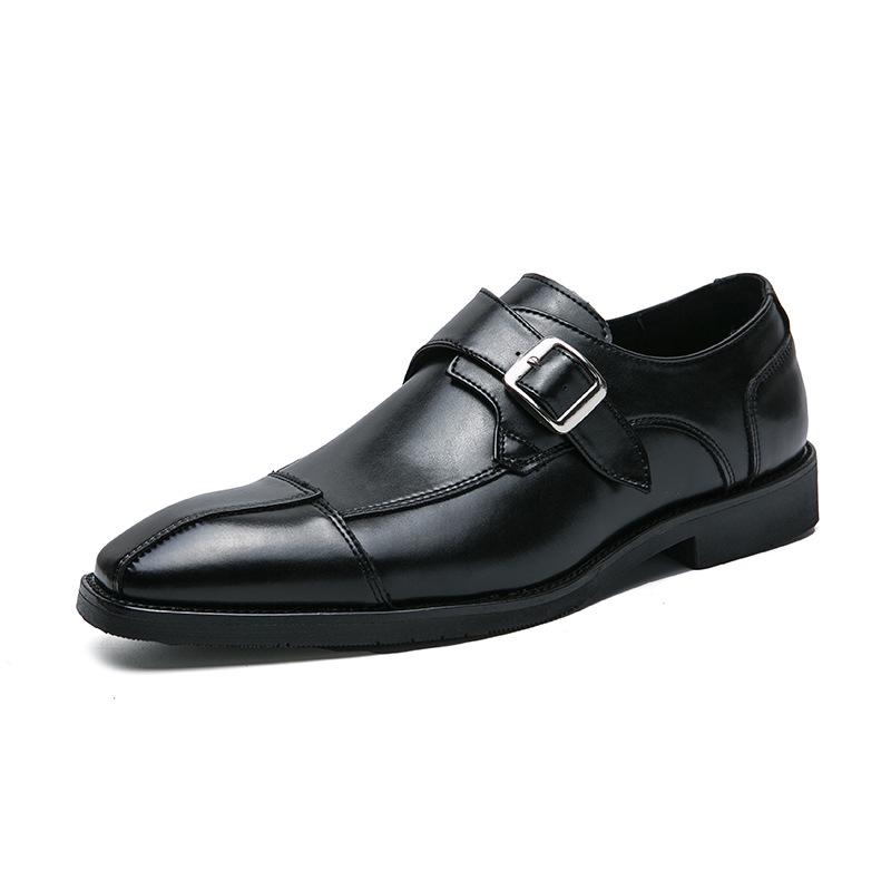 Men s Plus Size Patchwork Slip-on Casual Leather Loafers - Autumn Retro Burnished Formal Shoes 44