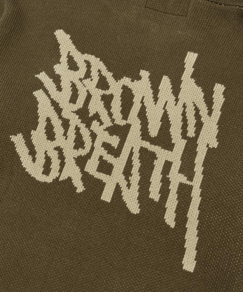 Brownbreath Tag Knit Hood Zip Up - Brown