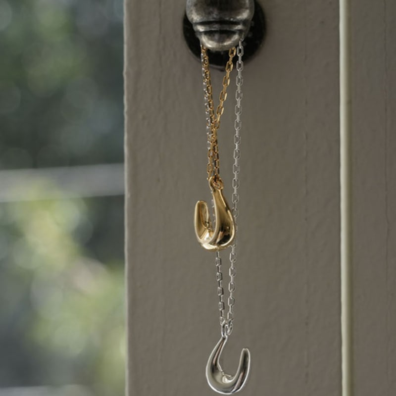 Youngglow Silber 925 Haken Anhänger Halskette (2 Farben)