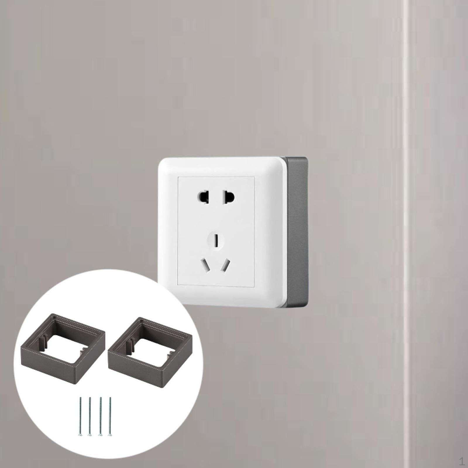 

2 Pack Socket Spacers for Cable Box Installation Wall Plate Accessories Home Office сірий колір