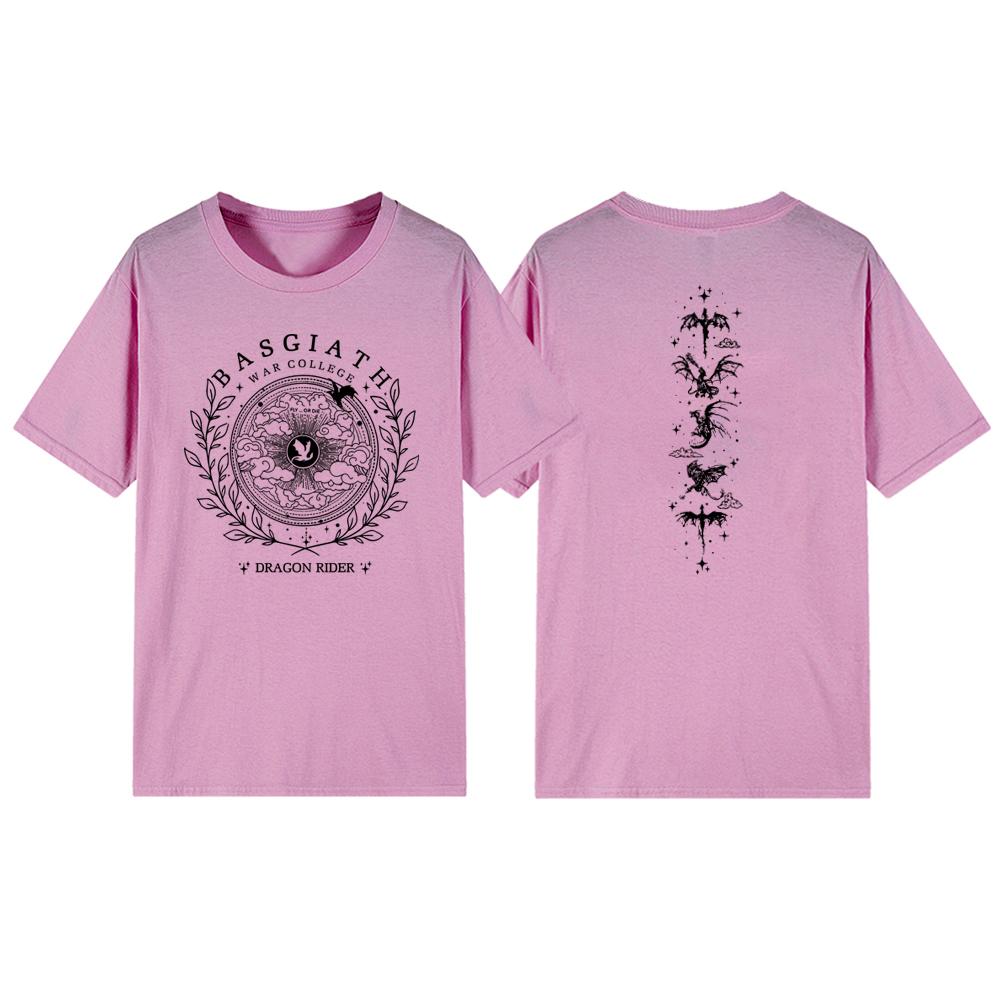 Basgiathská válečná akademie Oboustranné tričko Tričko Čtvrté křídlo Pánské Dámské Trička Krátký rukáv Ležérní Vintage Tričko Drak Unisex Tričko