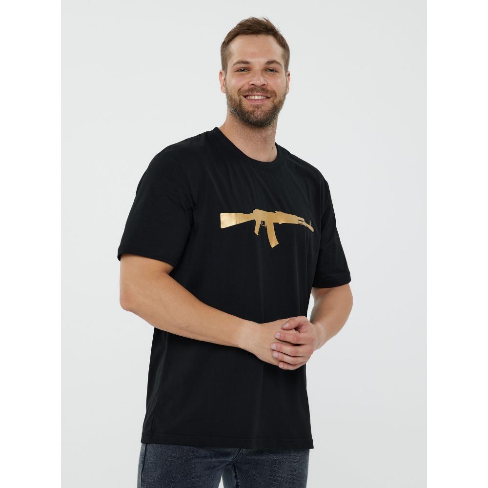 

Men s Casual Round Neck T-shirt with Cotton Short Sleeves and Cool Printed Patterns. The Fabric Is Comfortable and Soft S чёрный