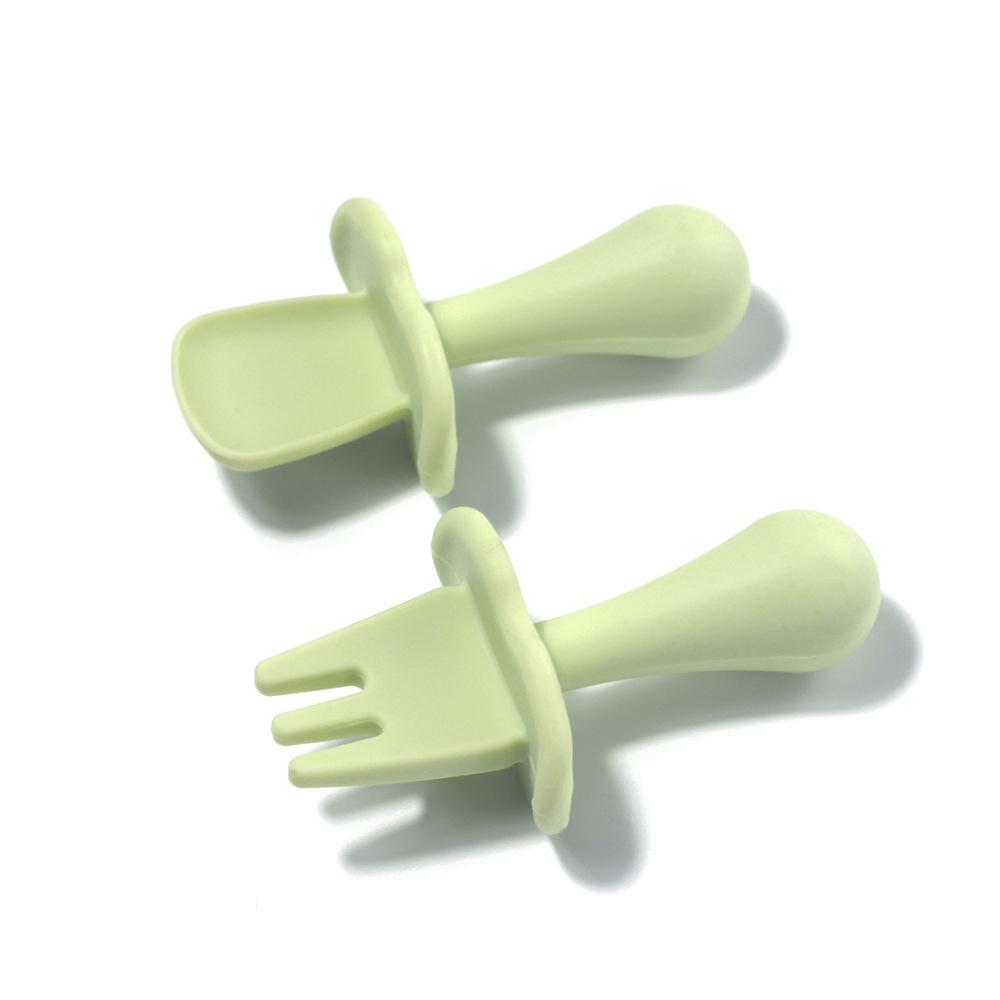 Silicone Baby Feeding Spoon Set - Soft-Head Training Spoons for Infants