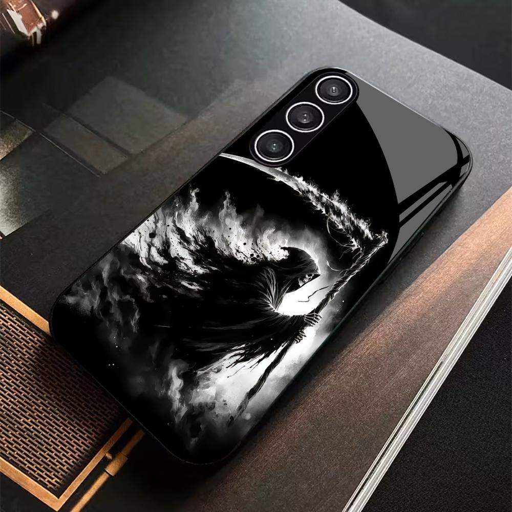 Game Anime Death Deity Exquisite PhoneCase Glass PhoneCase for Samsung Galaxy S26 S25 S24 S23 S22 FE Ultra Plus Dropresistant