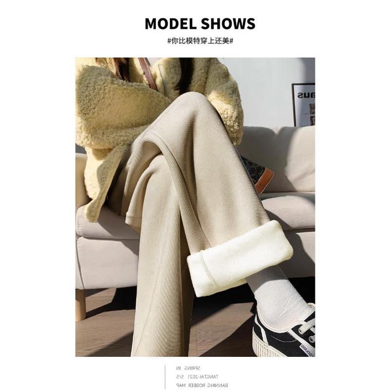 Maternity Pants Autumn and Winter Wear European Cotton Lint Wide-leg Pants Loose Large Size Casual Support Long Leggings Spring and Autumn Winter Wear