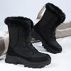 TUINANLE Thickened Snow Boots Antiskid Casual Winter Cotton Shoes Plush Warm Women's Short Boots Outdoor Work Shoes