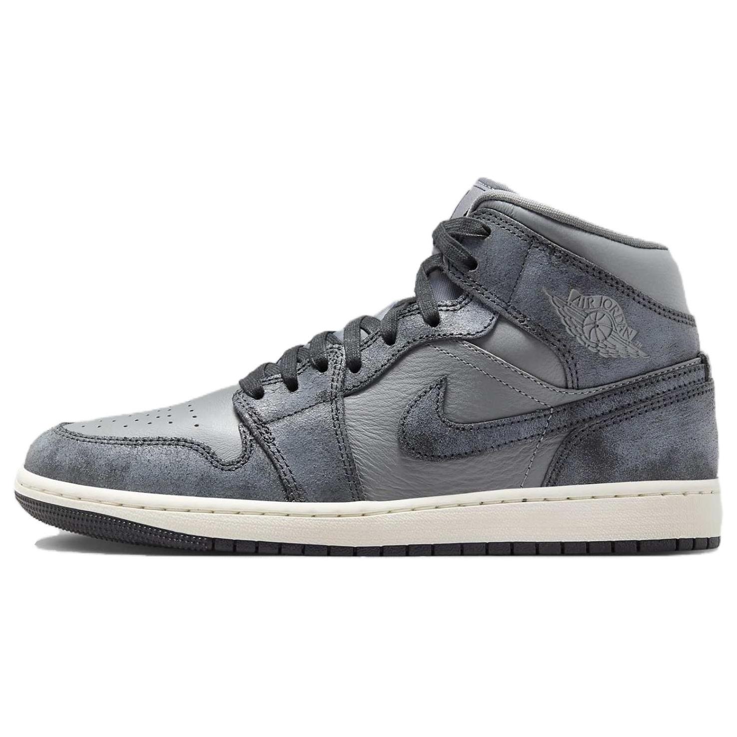 (WMNS) Air Jordan 1 Mid Distressed Smoke Grey Women s FJ3448-001 EU 36