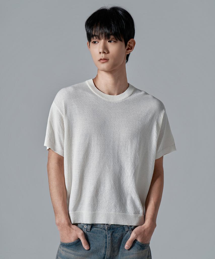 WAAR M1092 Airy Round Knit_Ivory