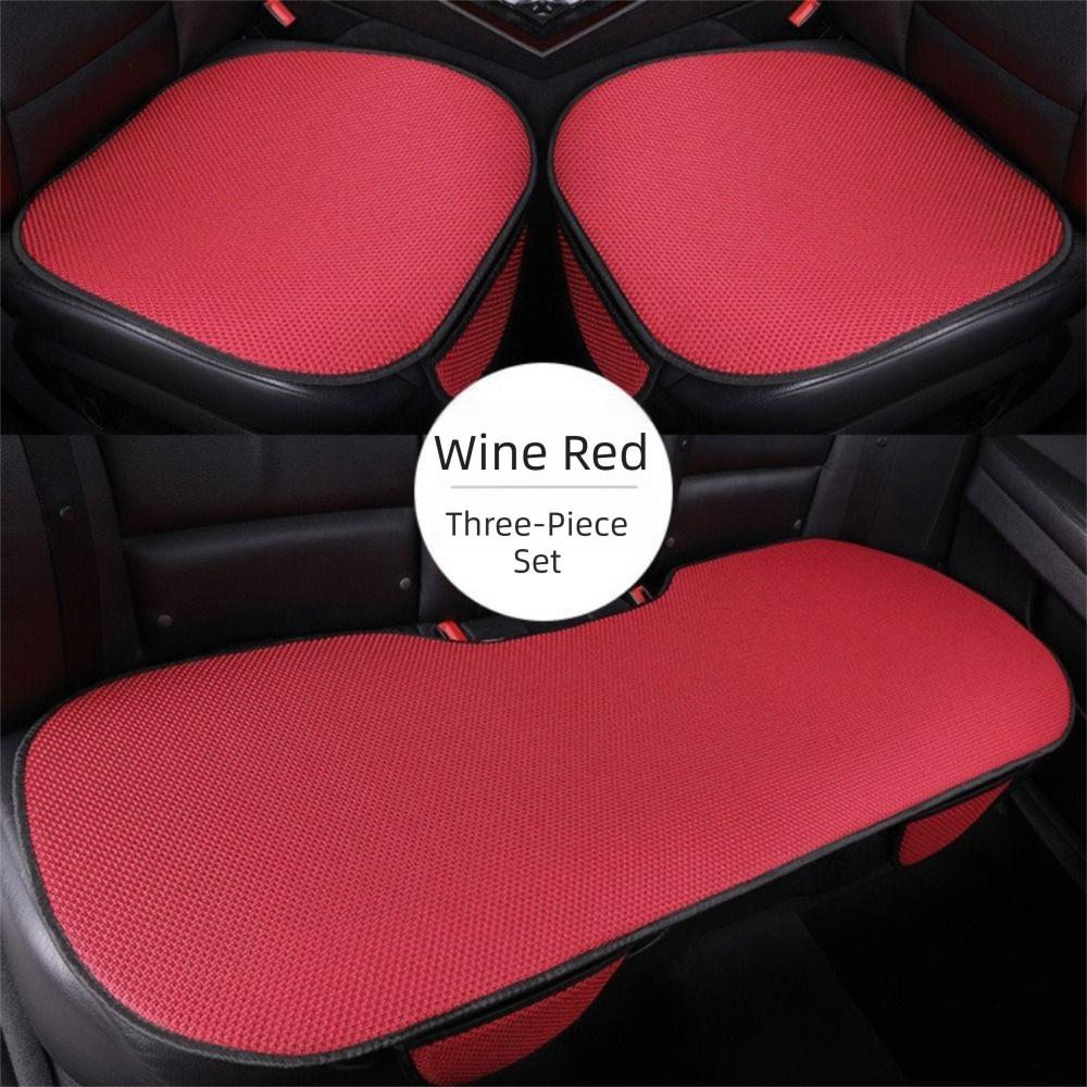Ice Silk Material Three-Piece Set Cool Breathable Fabric Universal Car Seat Cushion Summer Use