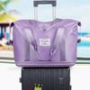 Expandable Duffle Bag Rolling Weekender Tote with Wet Pocket Overnight Duffel with Removable Casters for Travel Fitness Business Trips