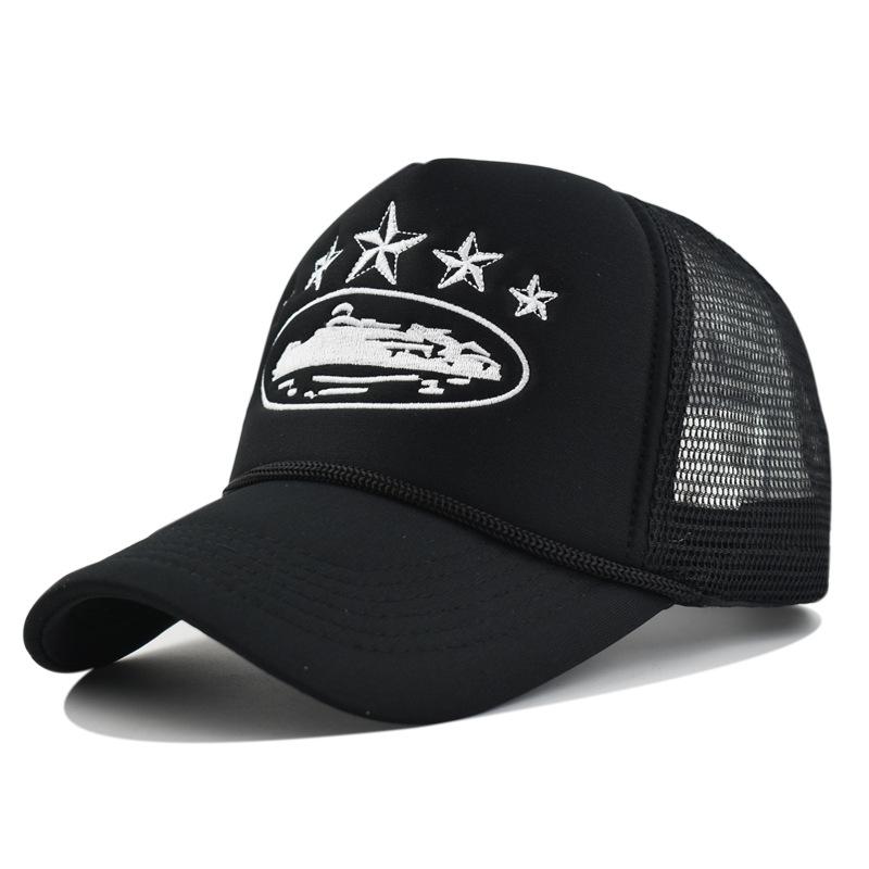 Devil Island American Style Street Retro Embroidered Baseball Cap Men'S Truck Hat Breathable Casual Adjustable Polyester Fiber