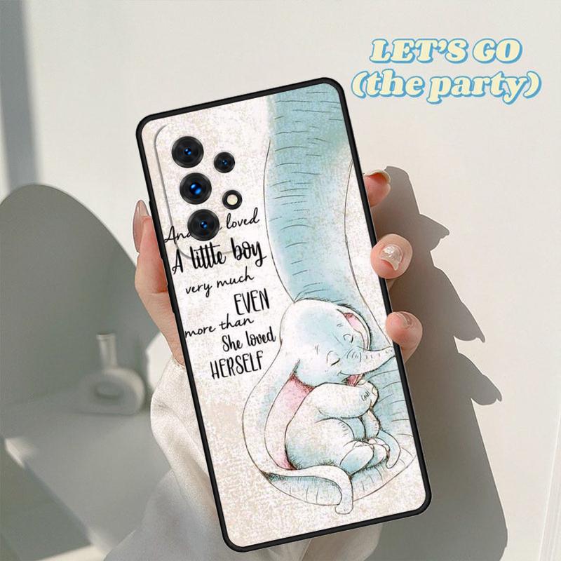 Cute Elephant phone case For Samsung Galaxy A42 A31 A40 A51 A71 A32 A80 A91 A52 A72 A73 A20e A21S A50 A70 A11 A12 Cover