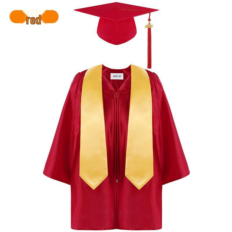 European & American Children's Graduation Gown: Knitted Kindergarten & Elementary School Set for Performances