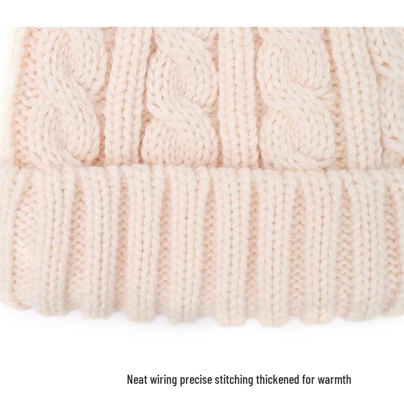 ZHENYUEQI Women's Chunky Knit Pom-Pom Beanie