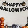 Runtow Happy Halloween Banner , Halloween Paper Hanging Garland Bunting Banner ,Pumpkin Flag, Halloween Party Backdrop Decor