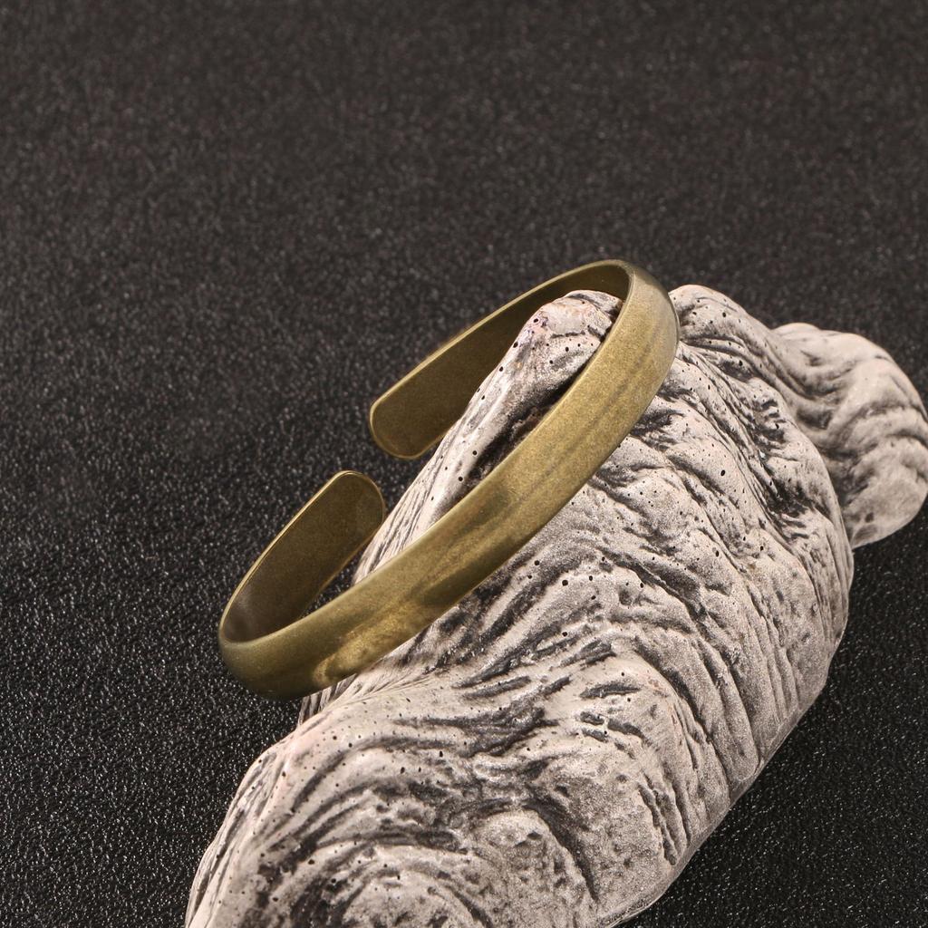 Vintage Yellow Imperial Bangle Open Cuff Bracelet for Women Antique Oxidized Jewelry Gift Collection