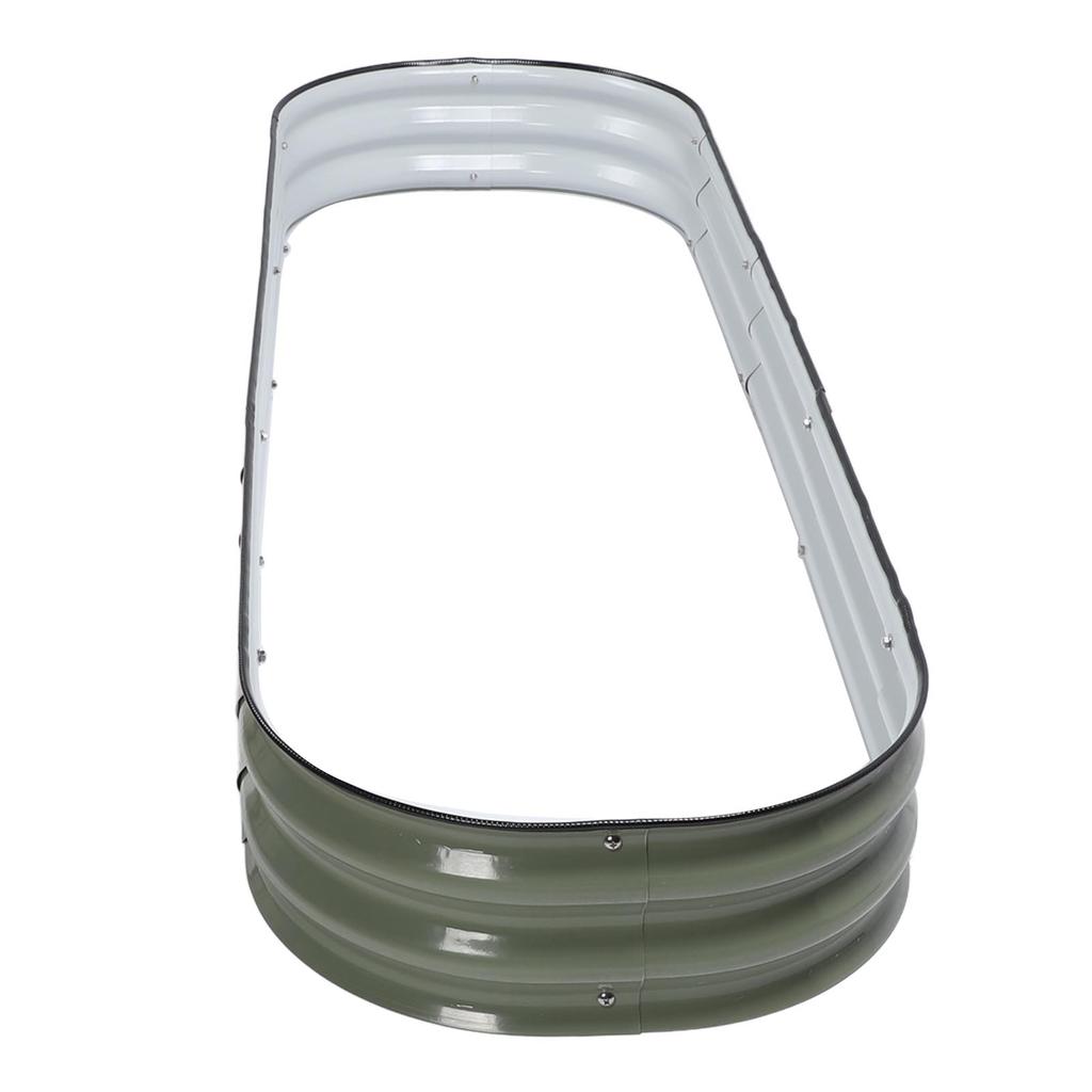 Steel Raised Garden Bed   Gardening Outdoor Planter Box with Open Bottom for Growing Vegetables Fruits Flowers