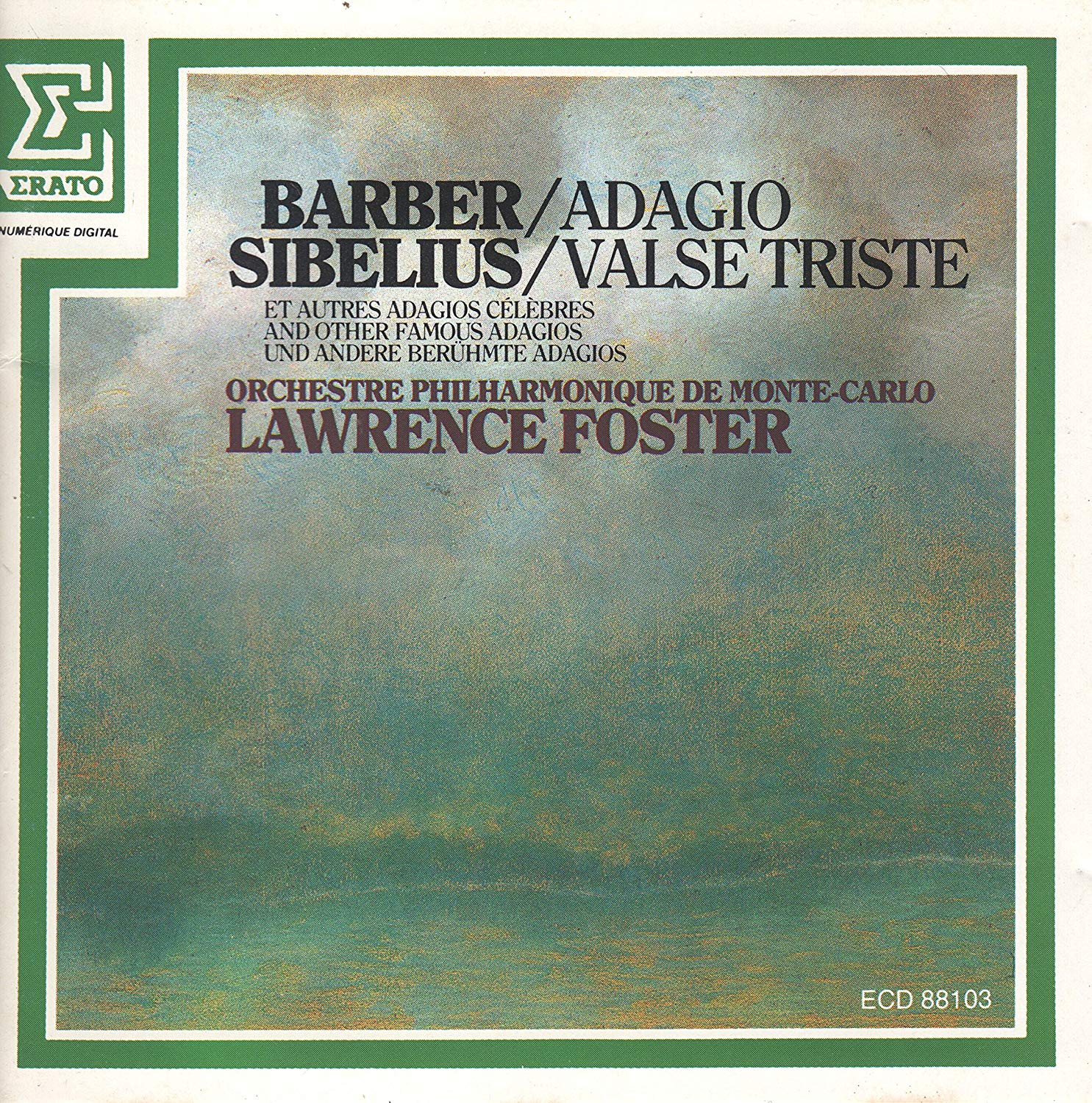 

CD FOSTER/MCP - Barber:Adagio For Strings ECD88103 Erato US Classical Used