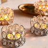 Crystal Tealight Candle Holders with Diamond Cylinder Design Finish for Wedding Centerpieces Table Decor Fireplace Candelabra
