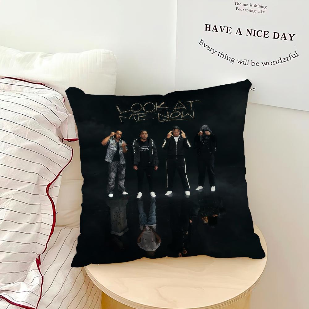 Onefour Hip Hop Rapper cushion cover Pillow Case Square Cushion Room Bedroom Headboard Sofa Living Backrest Nap Time