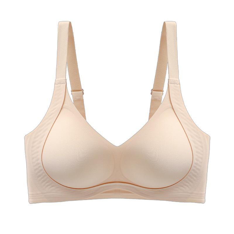 Seamless Wire-Free Anti-Sag Bra with Wide Straps for Women