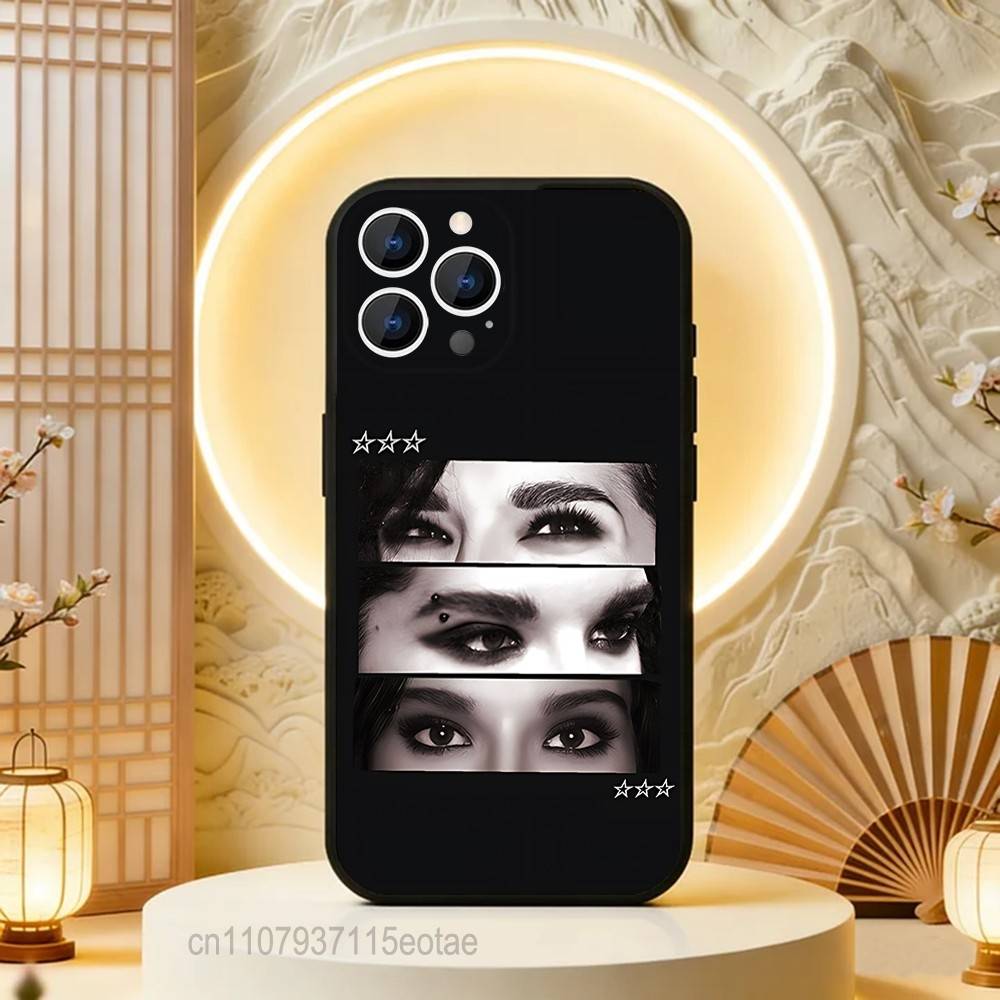 Singer Tom Bill K-Kaulitz Phone Case Silicone Soft For IPhone 16,17,15,11,13,12,14,Mini,Pro,Max,Plus,Air,E Black