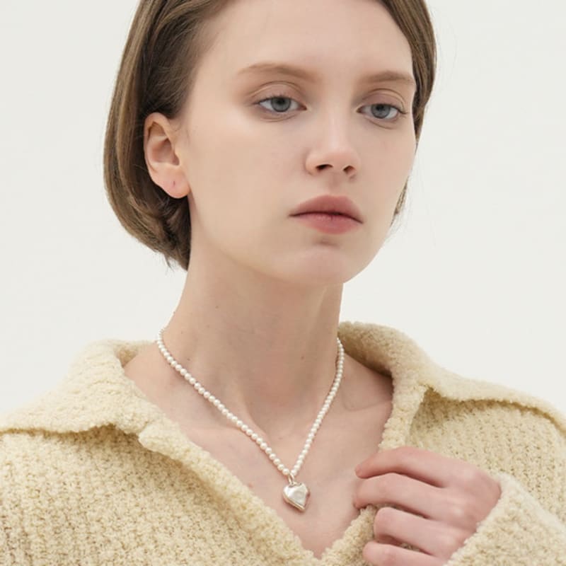 REINDEER [SILVER 925] HOLIDAY HEART necklace 03