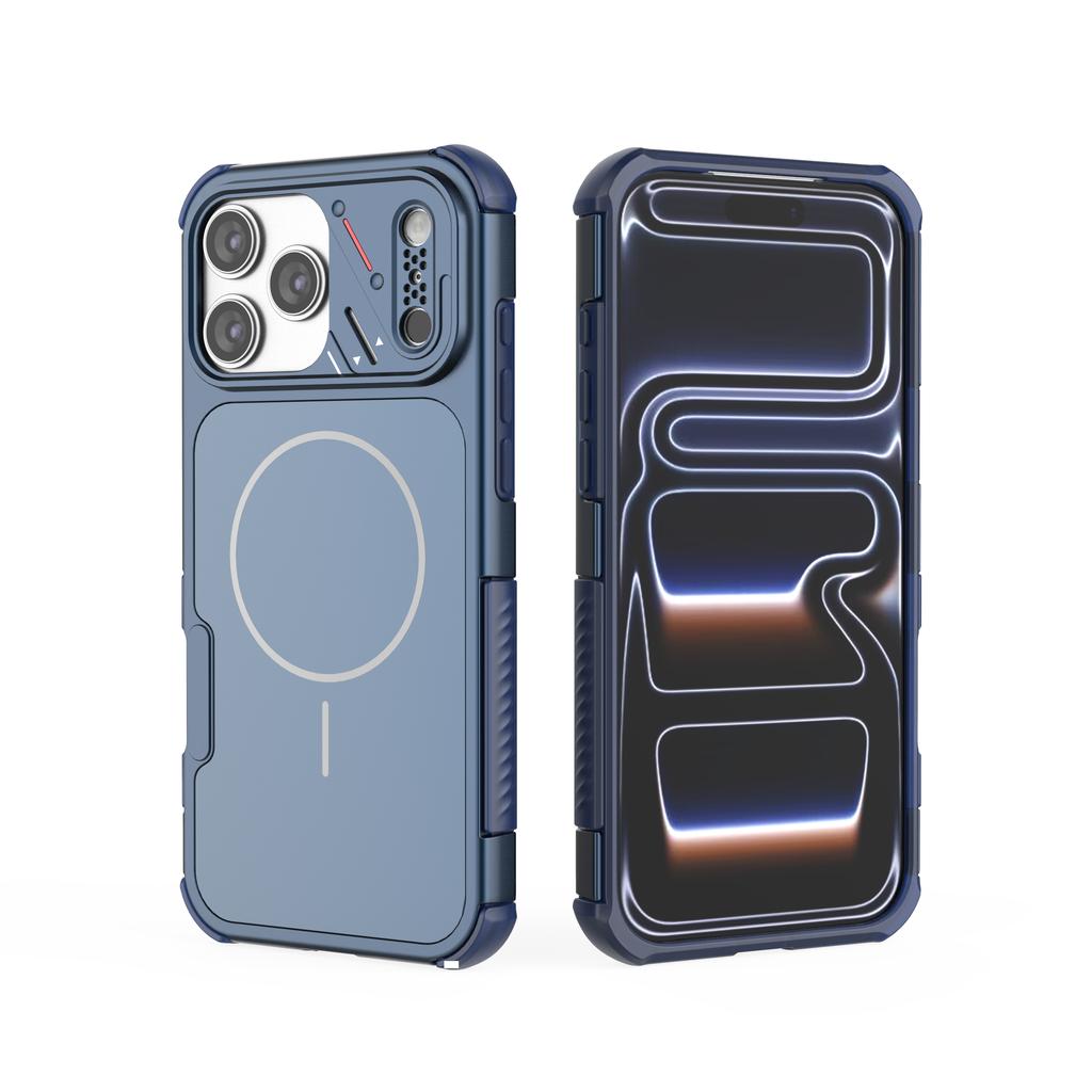 Luxury Armor Magnetic Phone Case For iPhone 17 16 15 14  13 Pro Max 15 Plus For Magsafe Anti-slip Bumper Shockproof Cover