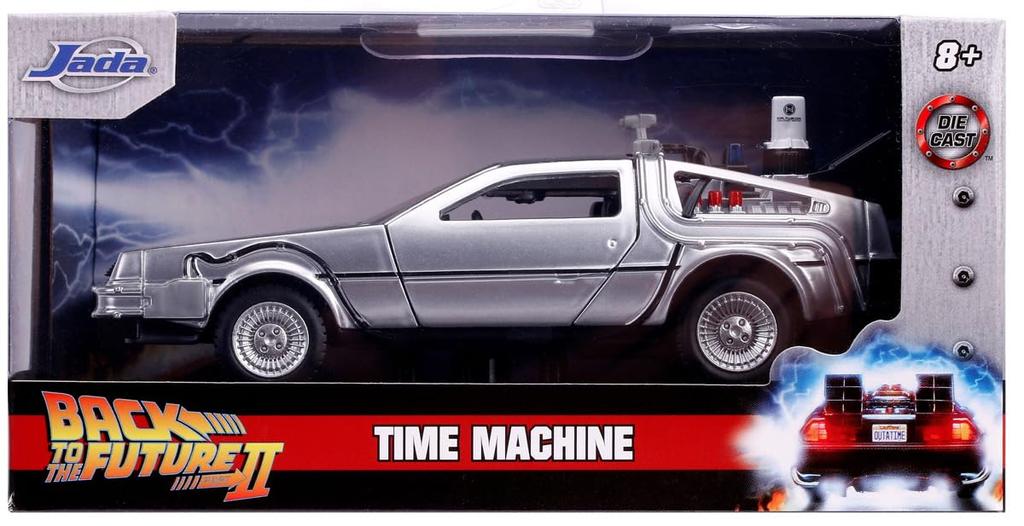 Kyosho Jada Toys Hollywood Rides Seria Powrót do Przyszłości Skala Powrót do Przyszłości II Wehikuł Czasu Model Gotowy JADA30541 1/32 (DeLorean)