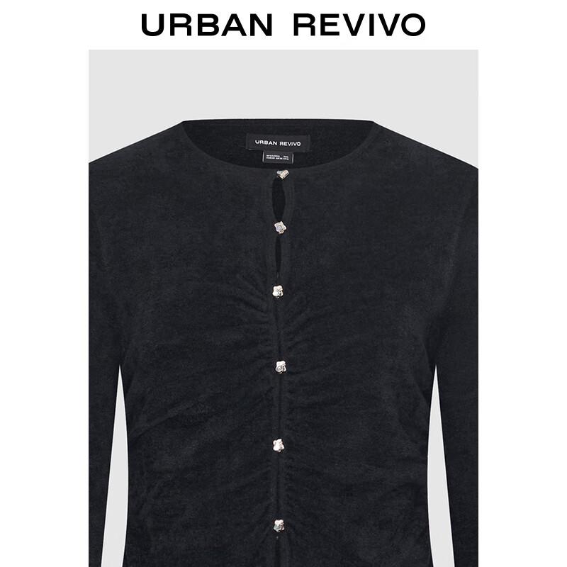 UR 2025 Spring Women's Metal Embellished Knit Top