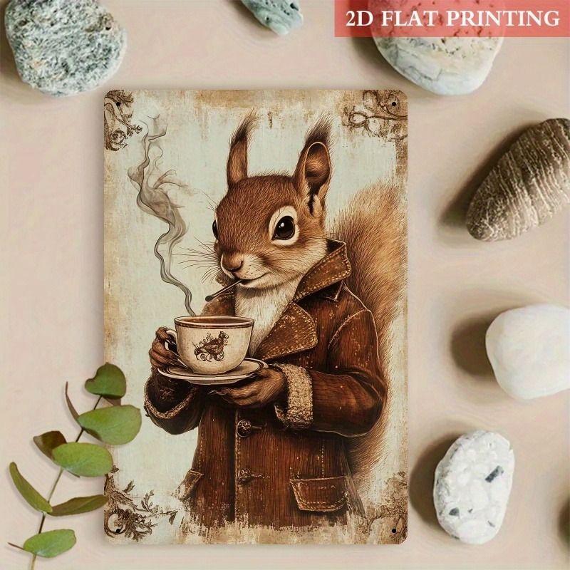 Retro Metal Animal Wall Art for Home Kitchen Farm Cafe Garden