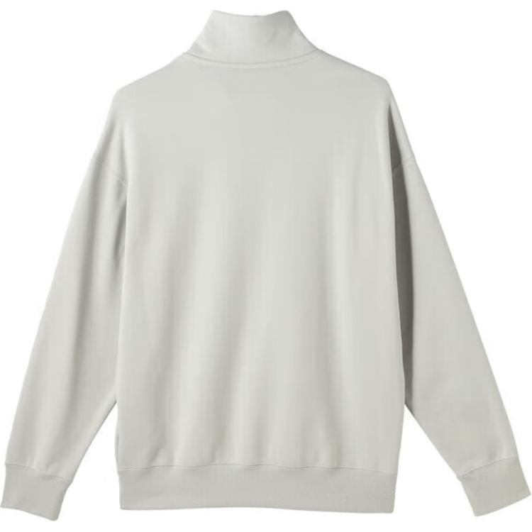 Puma FW/AW24 Retro Sports Casual Fleece Lined Long Sleeved Semi Open Collar Half Zip Sweatshirt Unisex Light Gray 632293-72