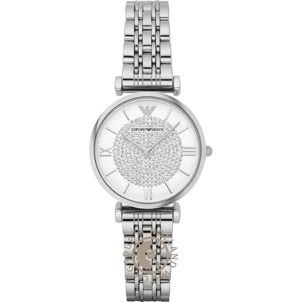 

Emporio Armani Gianni T-Bar White Dial Metal Silver Strap Women s Quartz Watch AR1925 белый